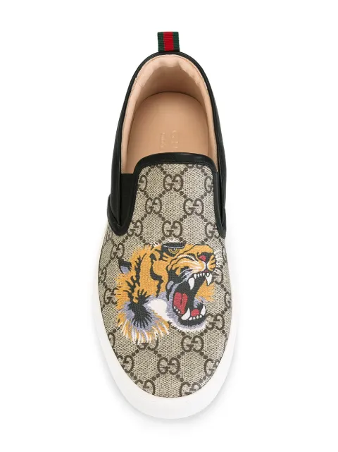 gucci tiger slip ons