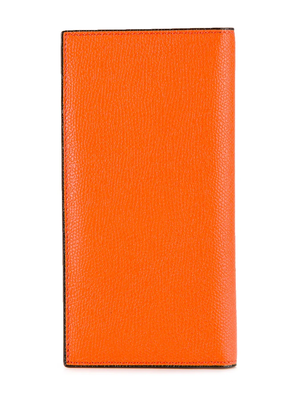 Valextra rectangular grained wallet - Oranje