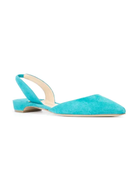 PAUL ANDREW PAUL ANDREW SLING-BACK POINTED BALLERINAS - BLUE