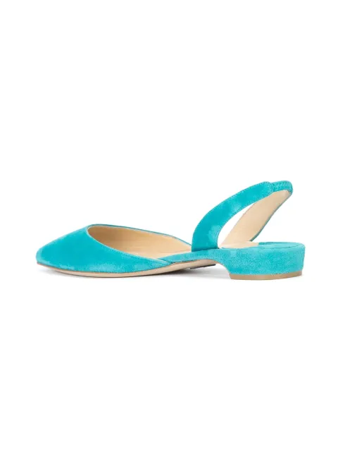PAUL ANDREW PAUL ANDREW SLING-BACK POINTED BALLERINAS - BLUE