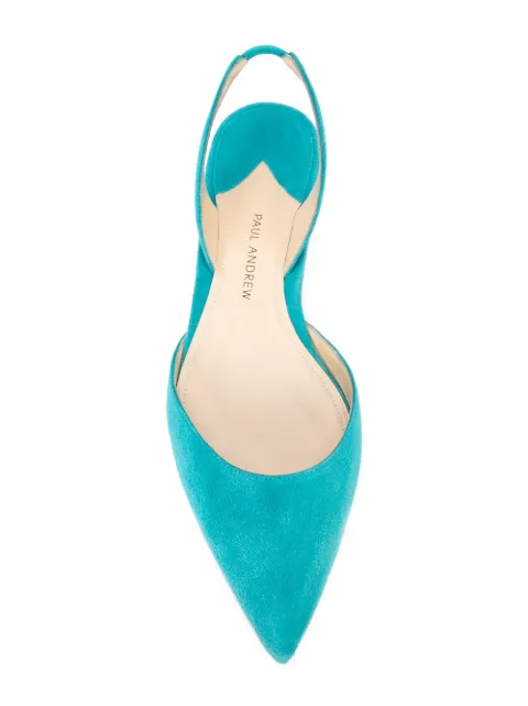 PAUL ANDREW PAUL ANDREW SLING-BACK POINTED BALLERINAS - BLUE