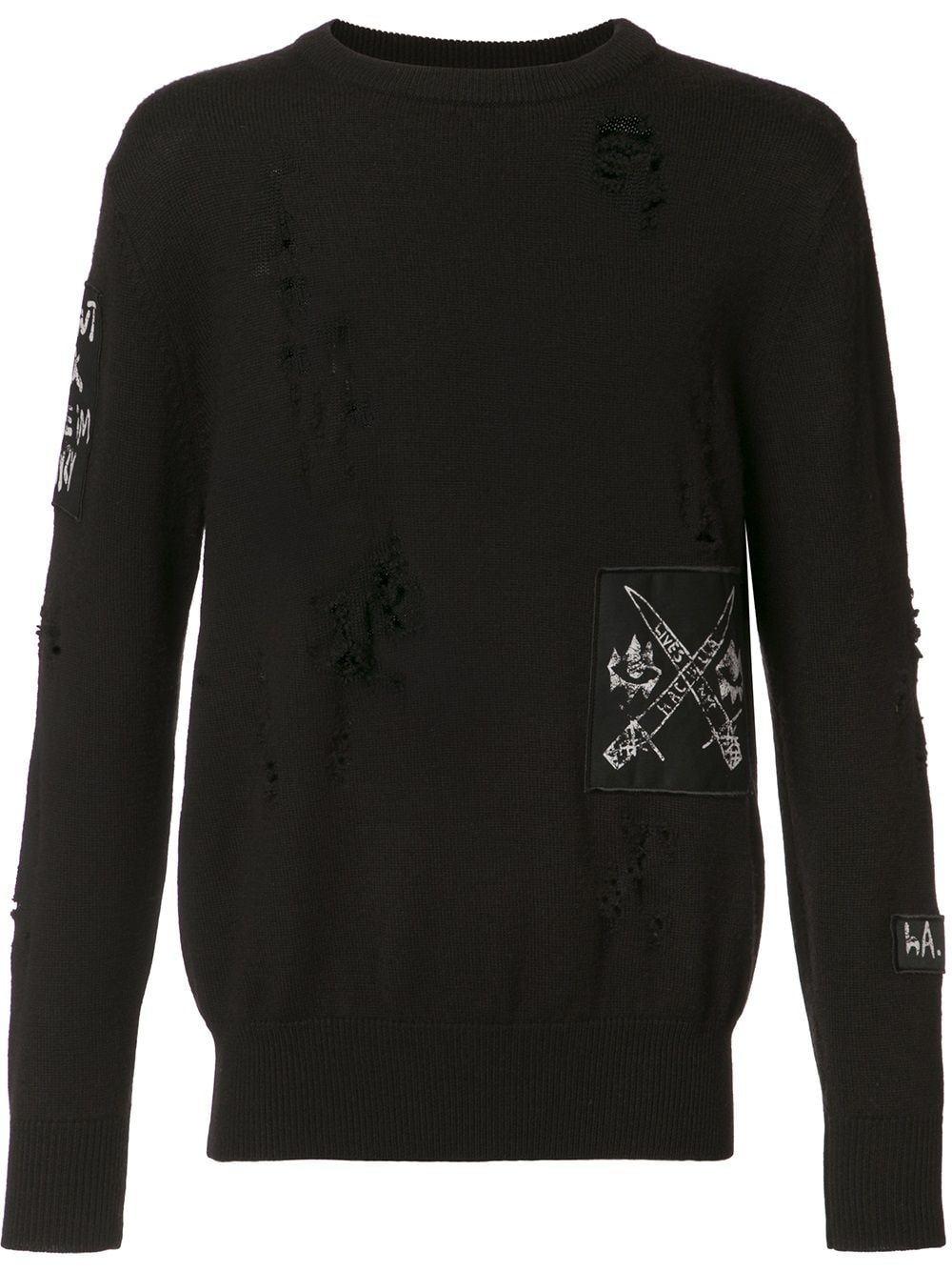 HACULLA DESTROYED PATCHWORK JUMPER,HA08AFSK0211793113