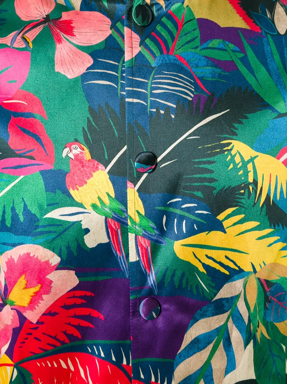 Valentino Garavani tropical print bomber jacket Zwart