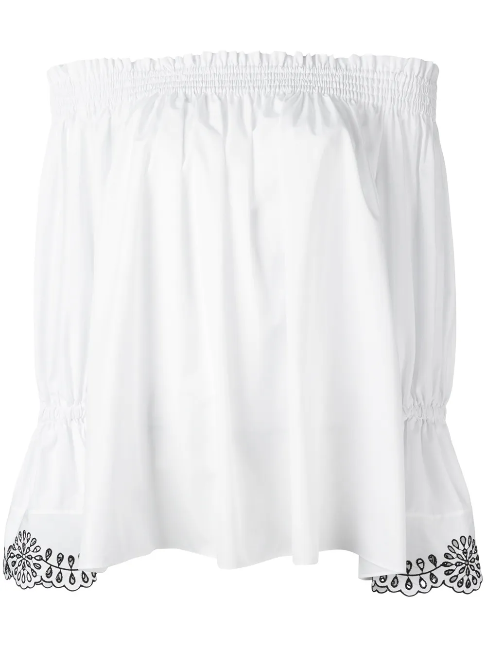 Alexander McQueen Schulterfreie Bluse - Weiß