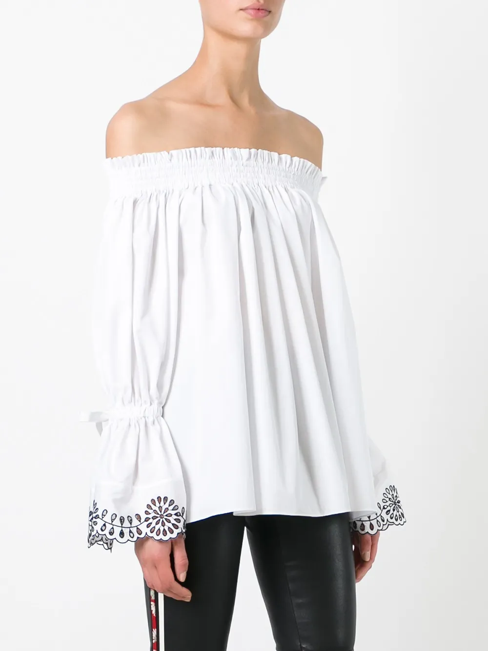  Alexander Mcqueen Schulterfreie Bluse   Weiß 