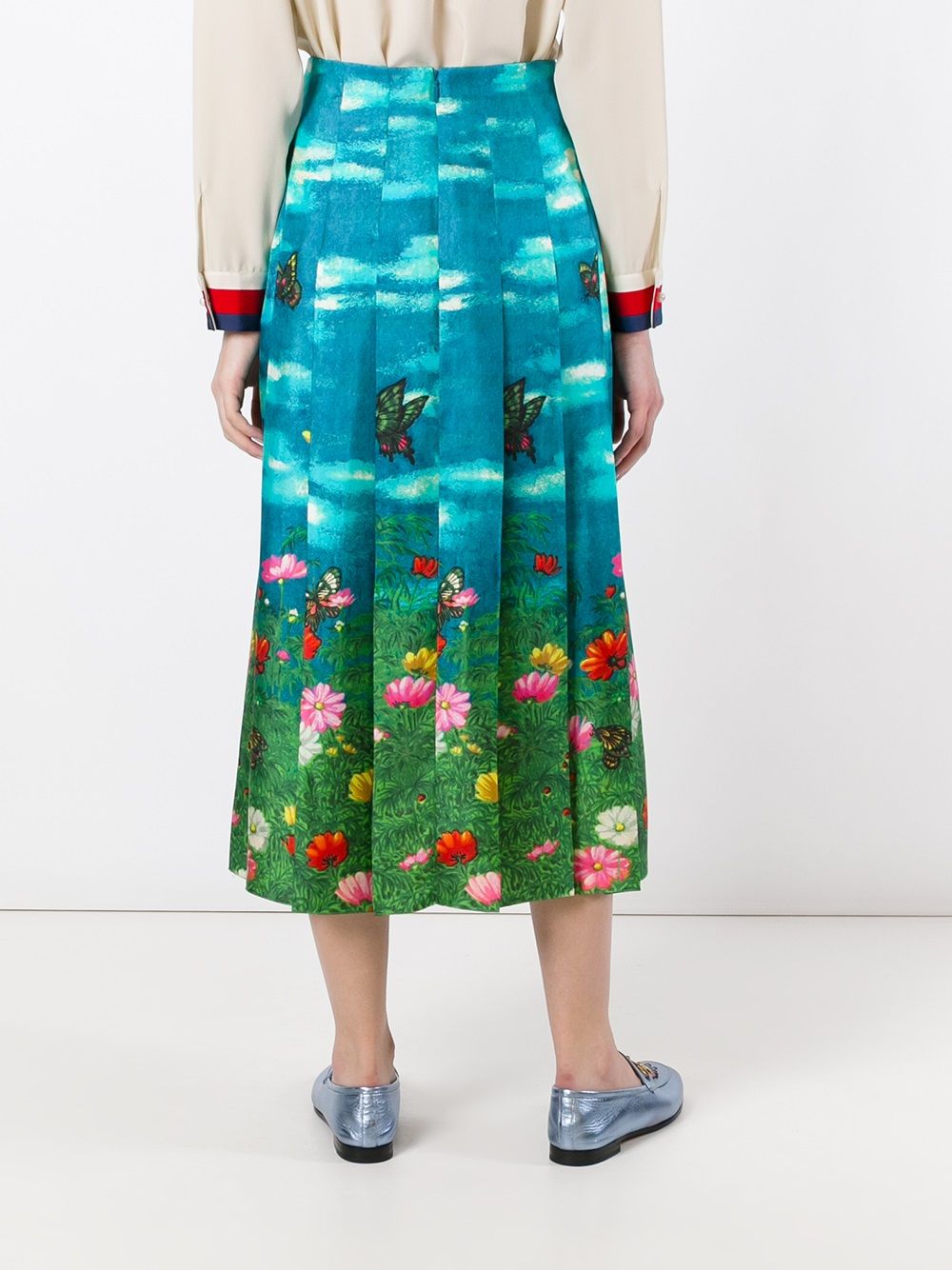фото Gucci юбка с принтом garden