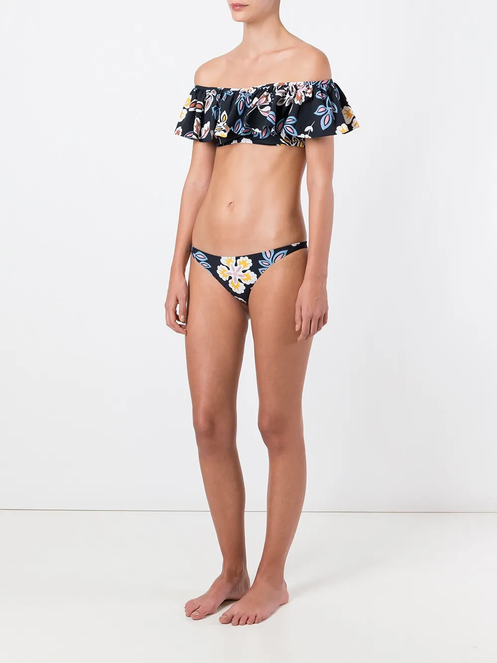 Tory Burch Bikinioberteil Mit Rüschen In Black