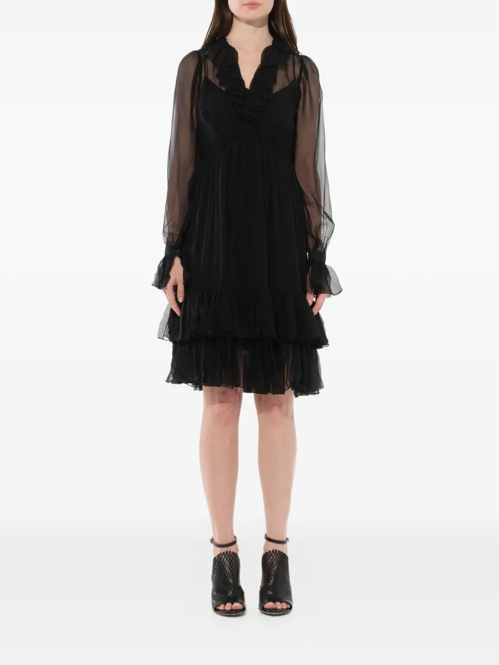 Givenchy Vestito con volant - Nero