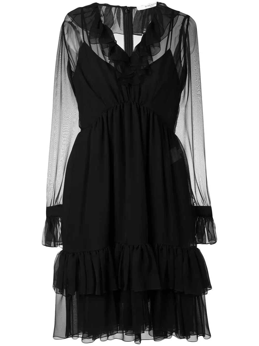 Givenchy Vestito con volant - Nero