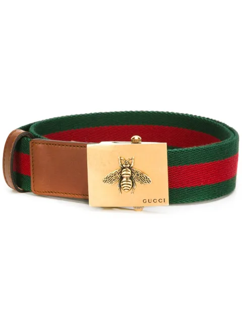 Red//Green inspired stripe belt