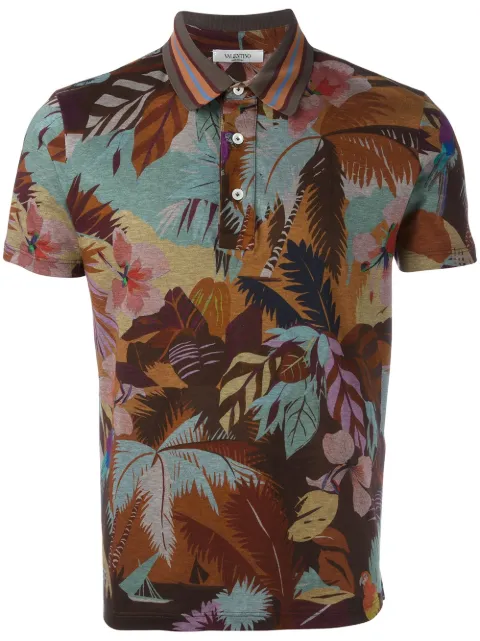 Valentino Garavani tropical print polo shirt