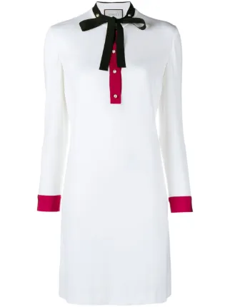 Gucci Ribbon Trimmed Shift Dress Farfetch Gucci Ribbon Trimmed Shift Dress