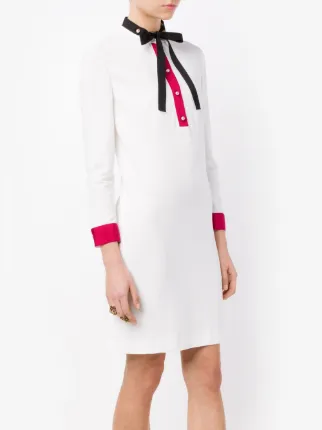 Gucci Ribbon Trimmed Shift Dress Farfetch Gucci Ribbon Trimmed Shift Dress