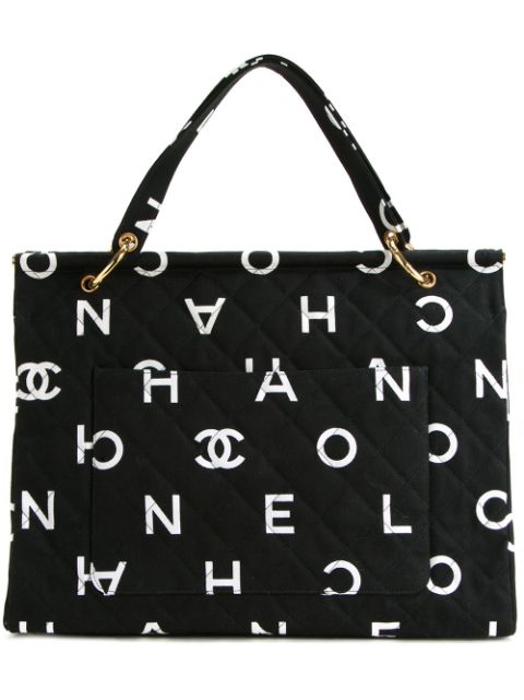 Affordable HOT SALE CHANEL quilted logo tote Women