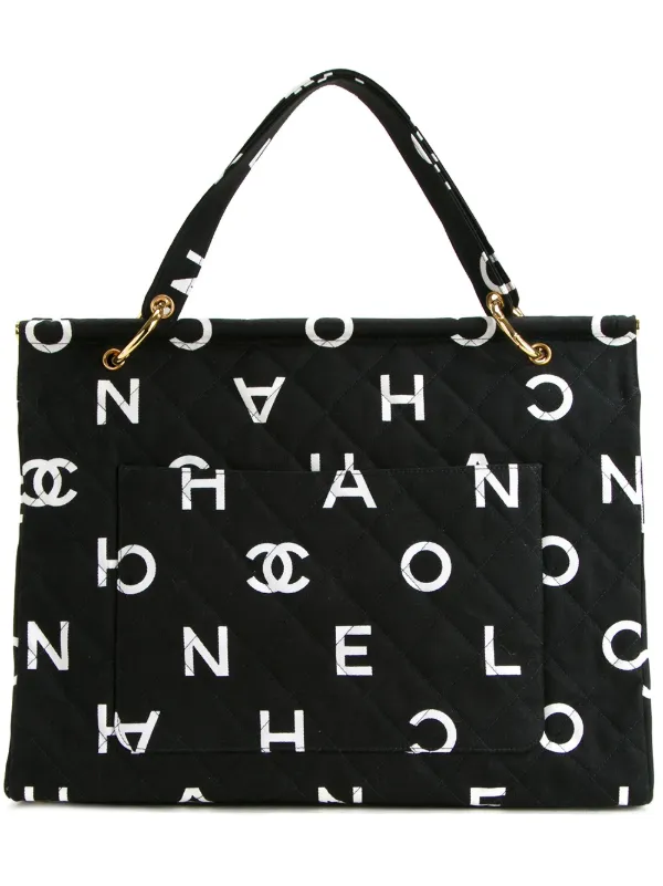 CHANEL Pre-Owned キルティング トートバッグ | ブラック | FARFETCH JP