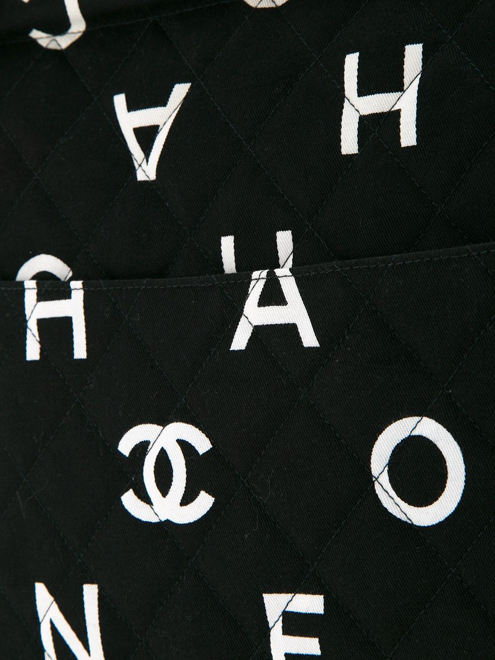 CHANEL quilted logo tote Women