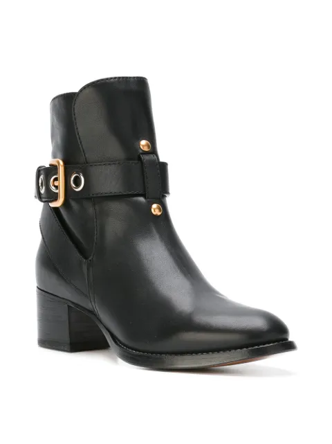 strap leather boots
