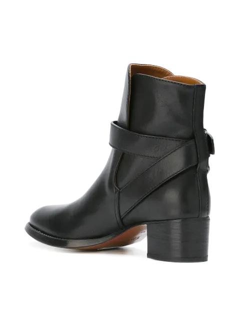 strap leather boots