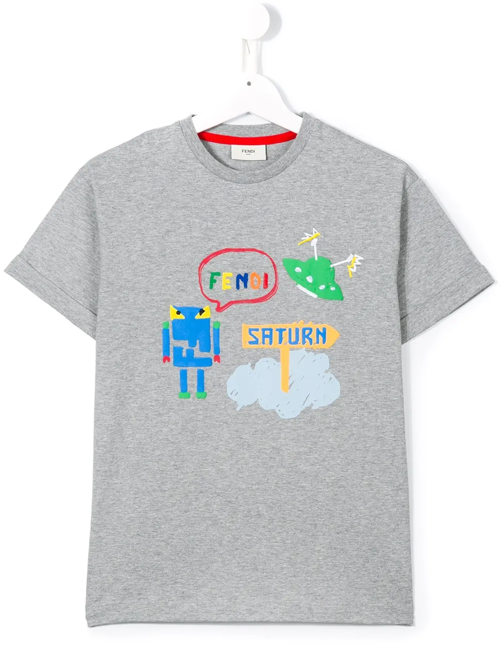 Fendi Kids футболка с принтом монстра Fendi Kids футболка с принтом монстра