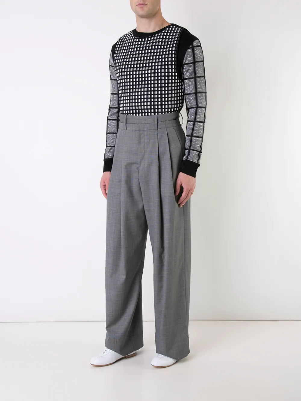  Wooyoungmi Karierter Pullover   Schwarz 