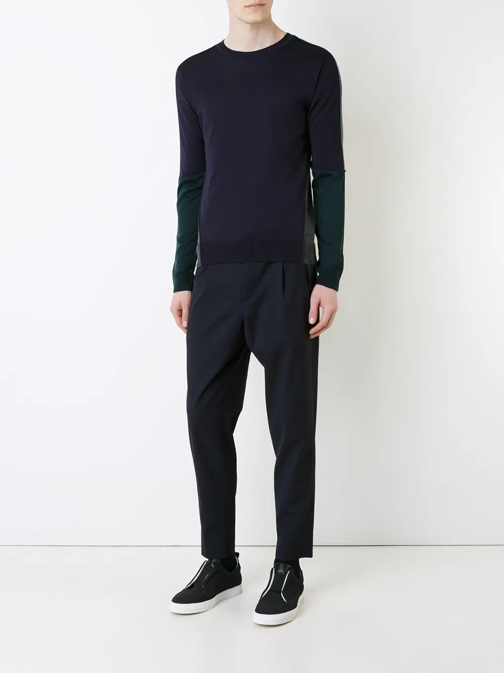 Wooyoungmi contrast sweatshirt Blauw