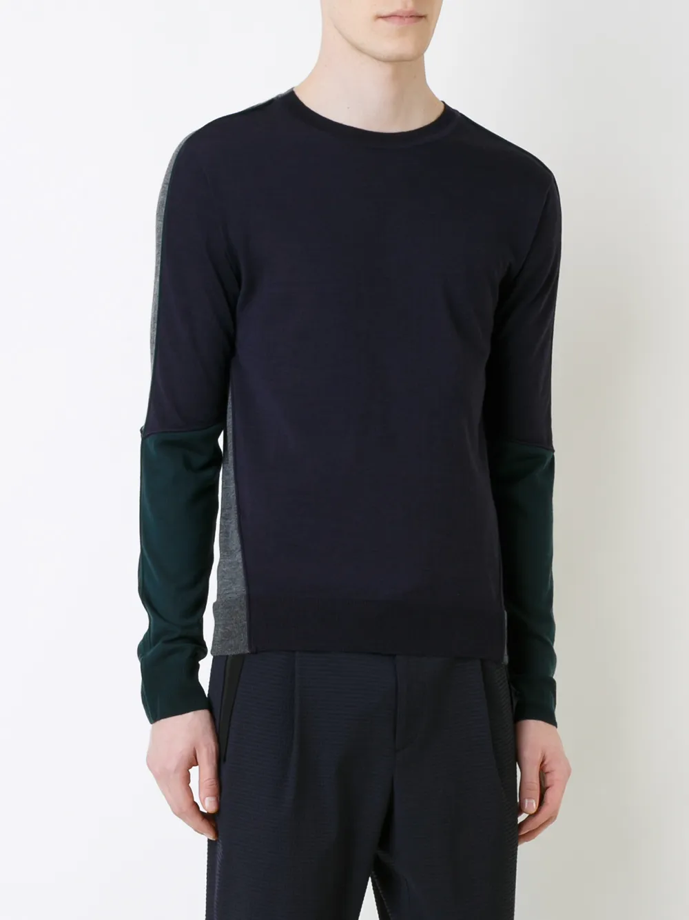 Wooyoungmi contrast sweatshirt Blauw