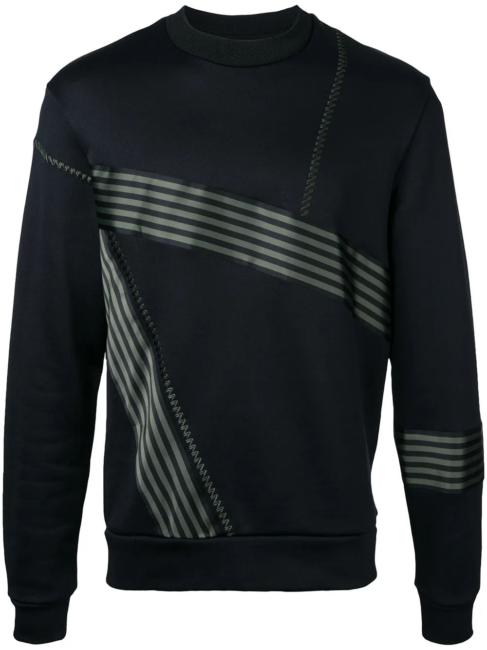 Wooyoungmi striped trim sweatshirt - Nero