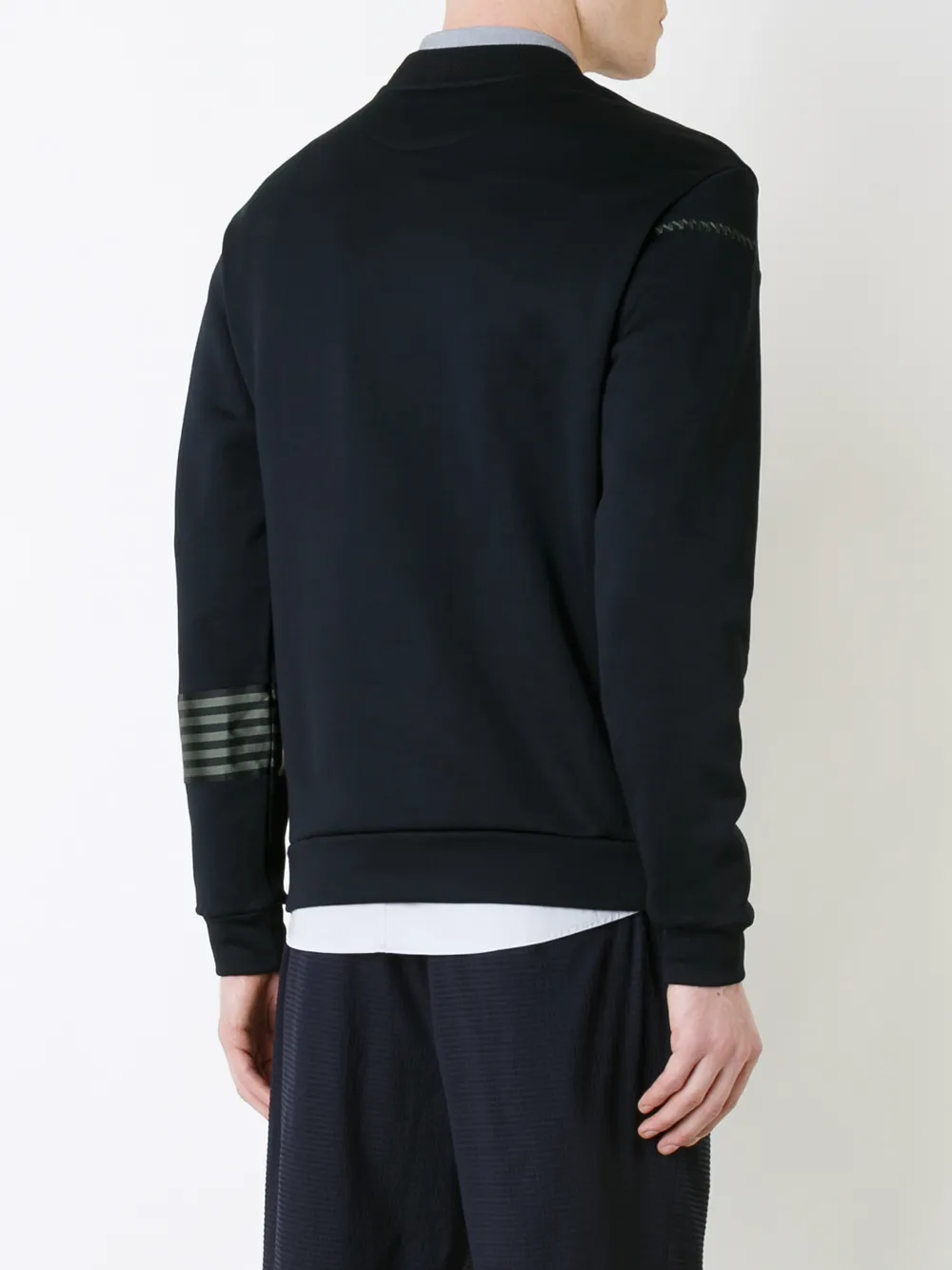 Wooyoungmi striped trim sweatshirt Zwart