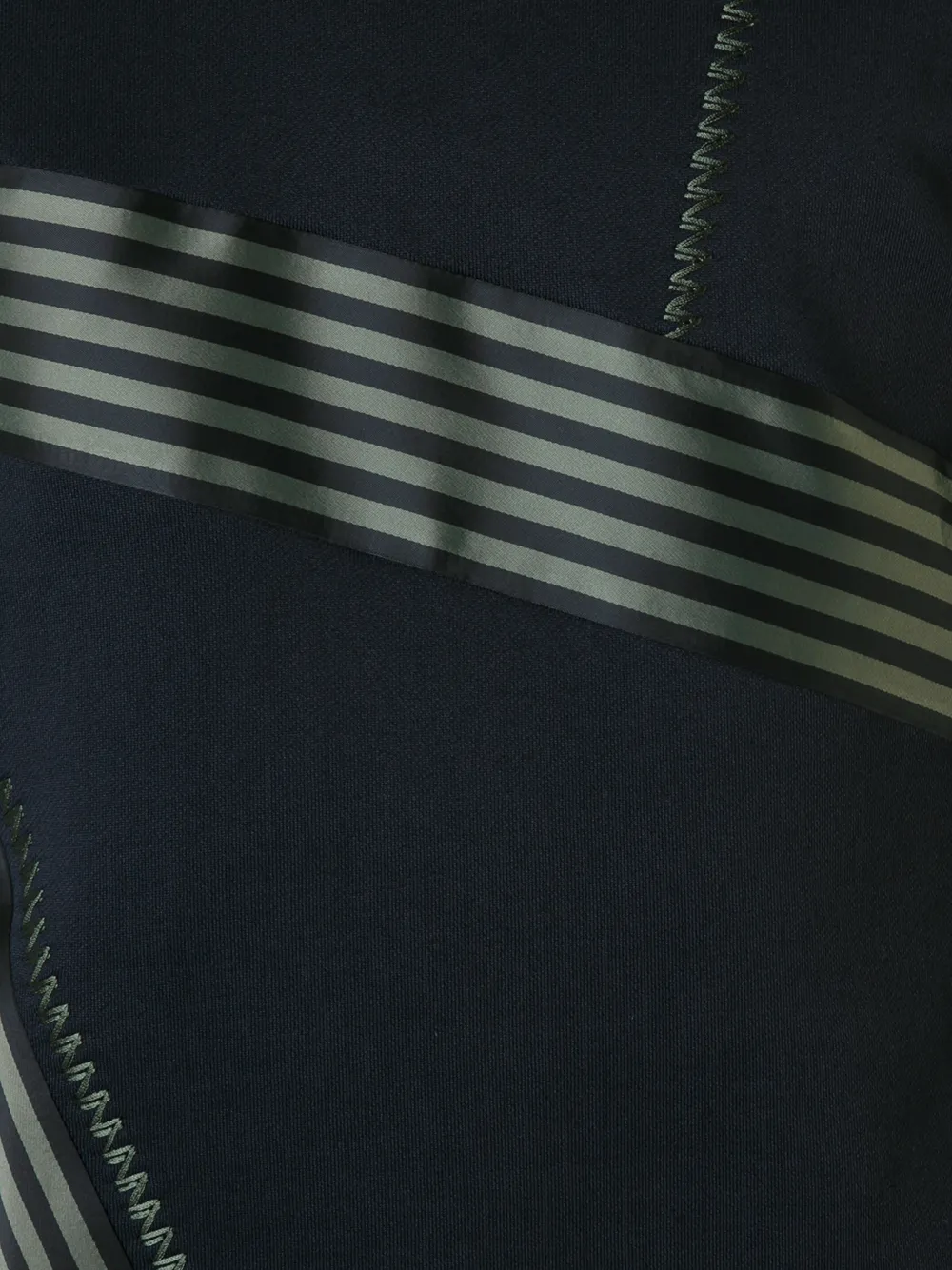 Wooyoungmi striped trim sweatshirt Zwart