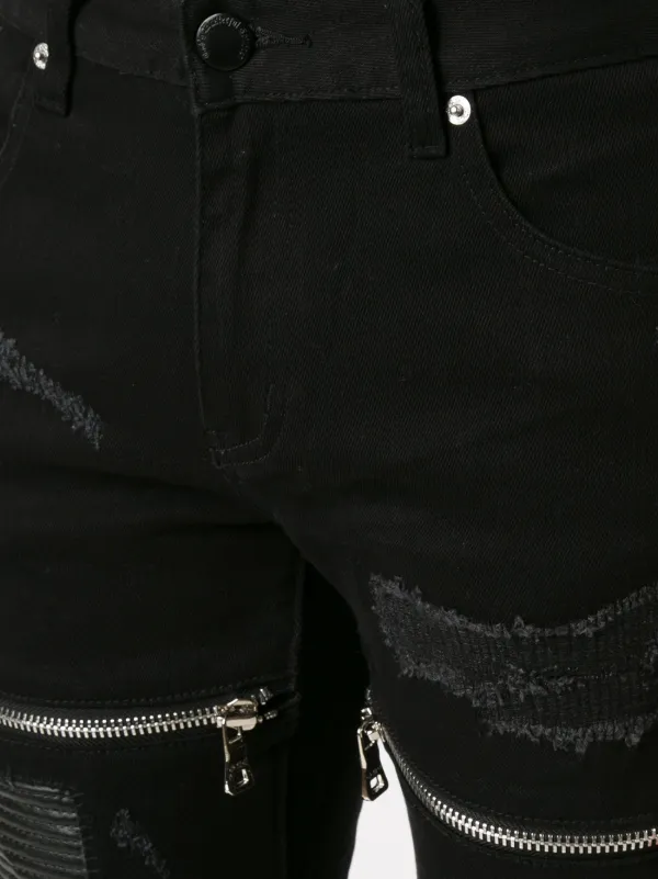 Skinny jeans zipper store