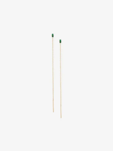 Lizzie Mandler Fine Jewelry Brincos de ouro 18k com esmeraldas