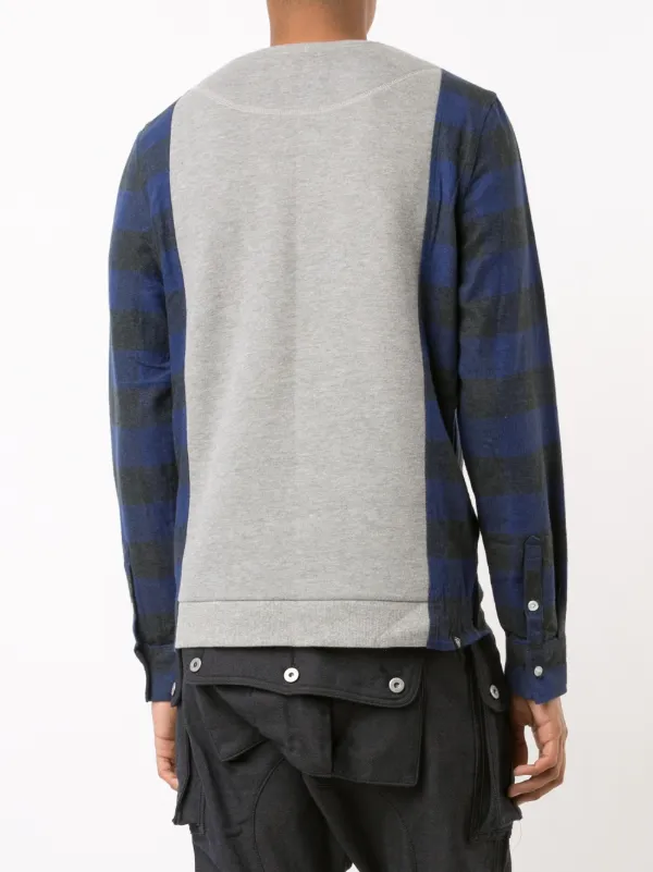 Rarely Seen plaid sleeves sweatshirt 
