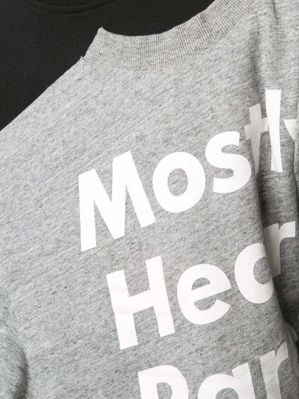 Shop Mostly Heard Rarely Seen Logo Print Slit Sweatshirt In Black