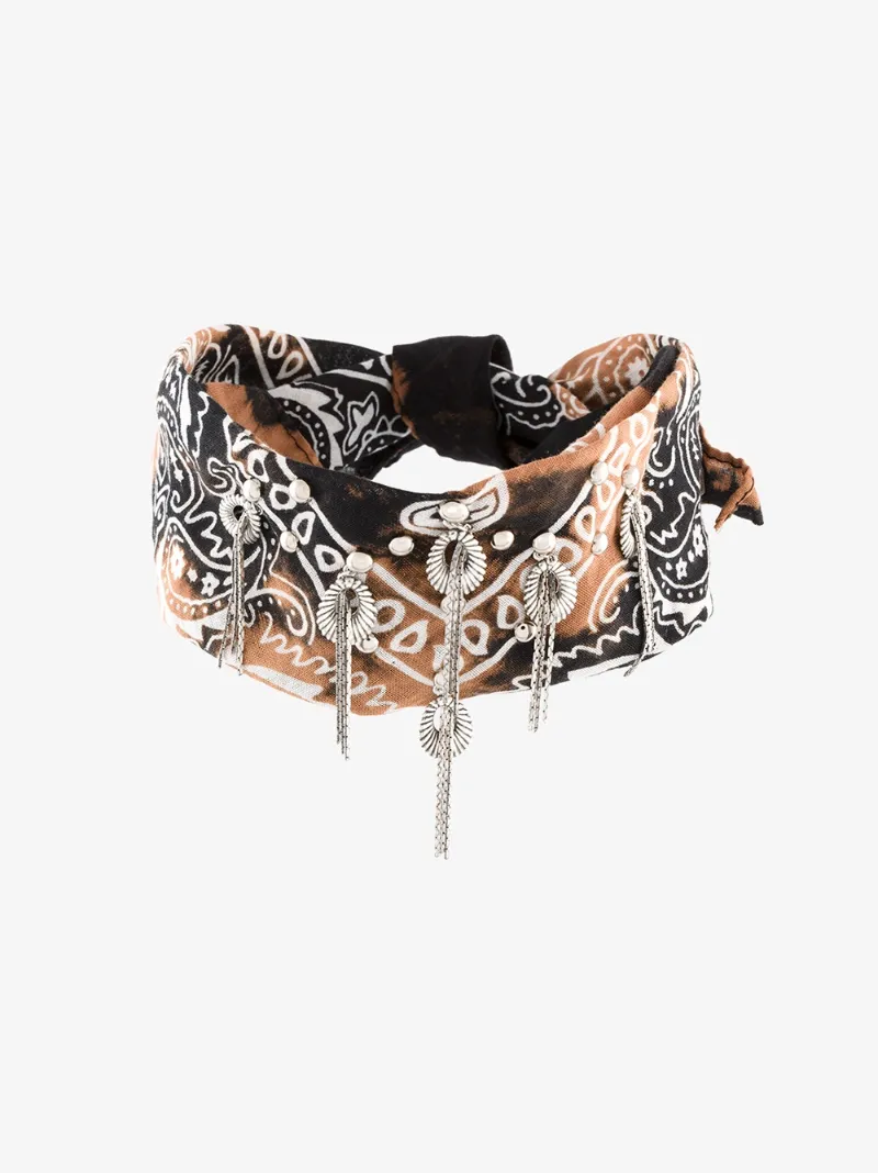 Dannijo printed bandana necklace