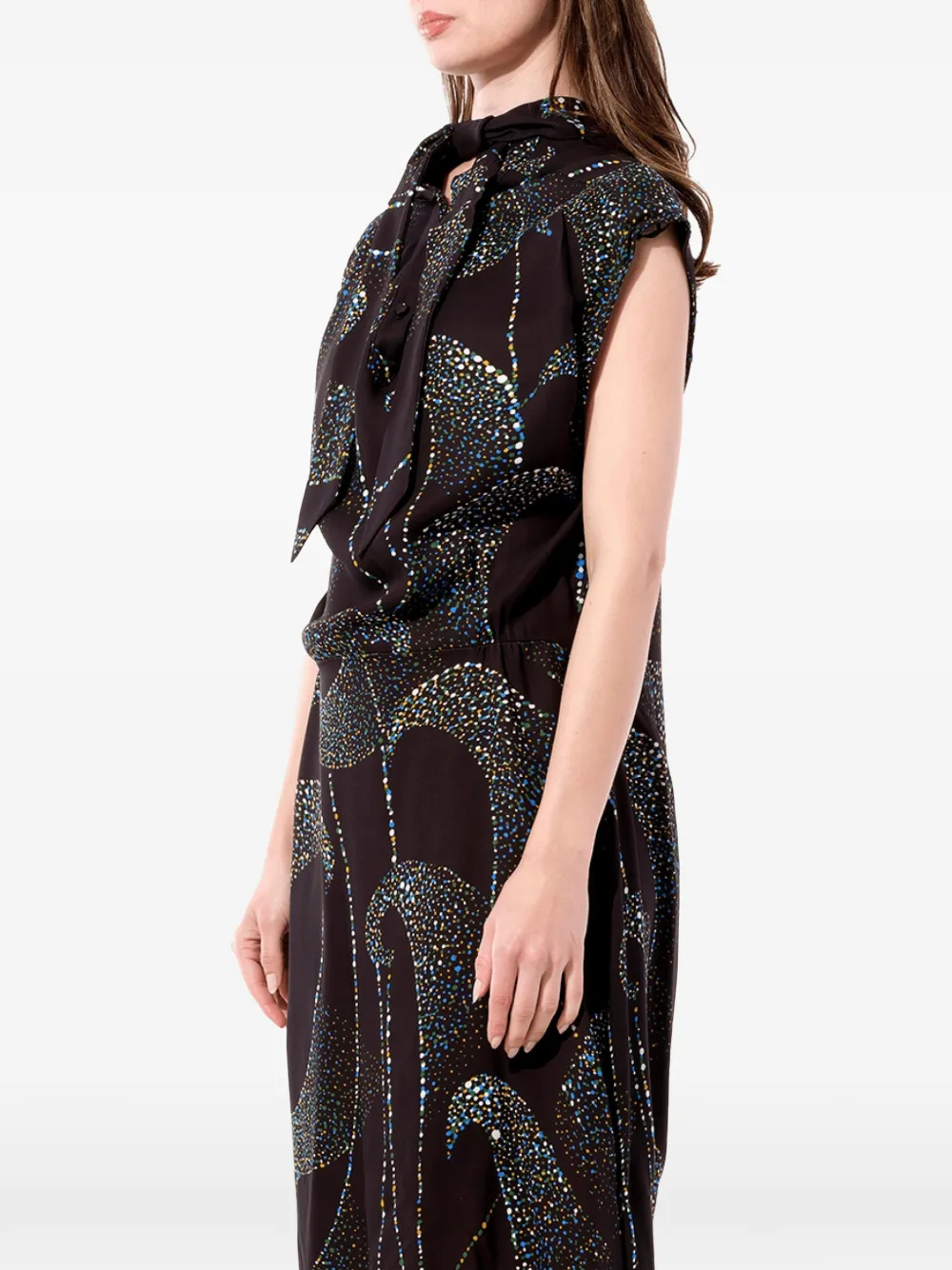 Balenciaga jurk met print Zwart
