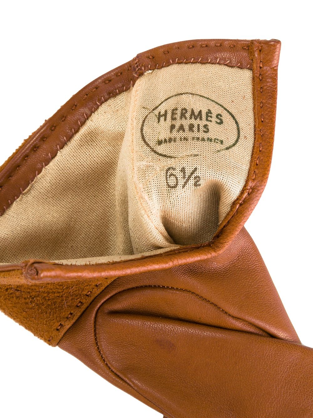 фото Hermès Pre-Owned кожаные перчатки