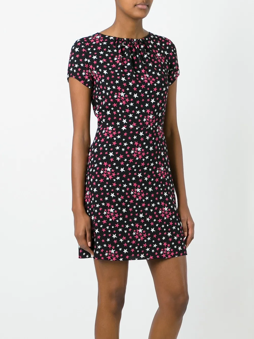 Saint Laurent Jurk met sterrenprint Zwart