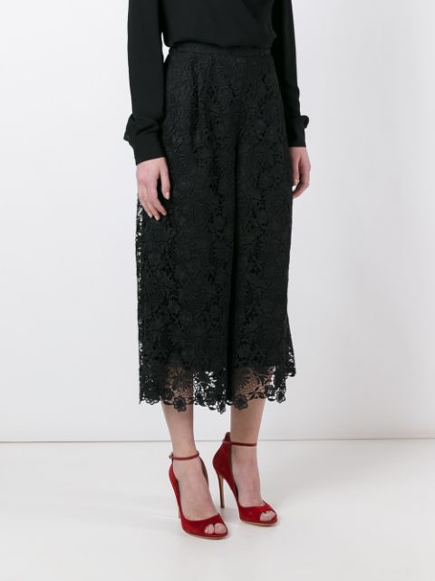 DIANE VON FURSTENBERG Holly Lace Culottes, Black | ModeSens