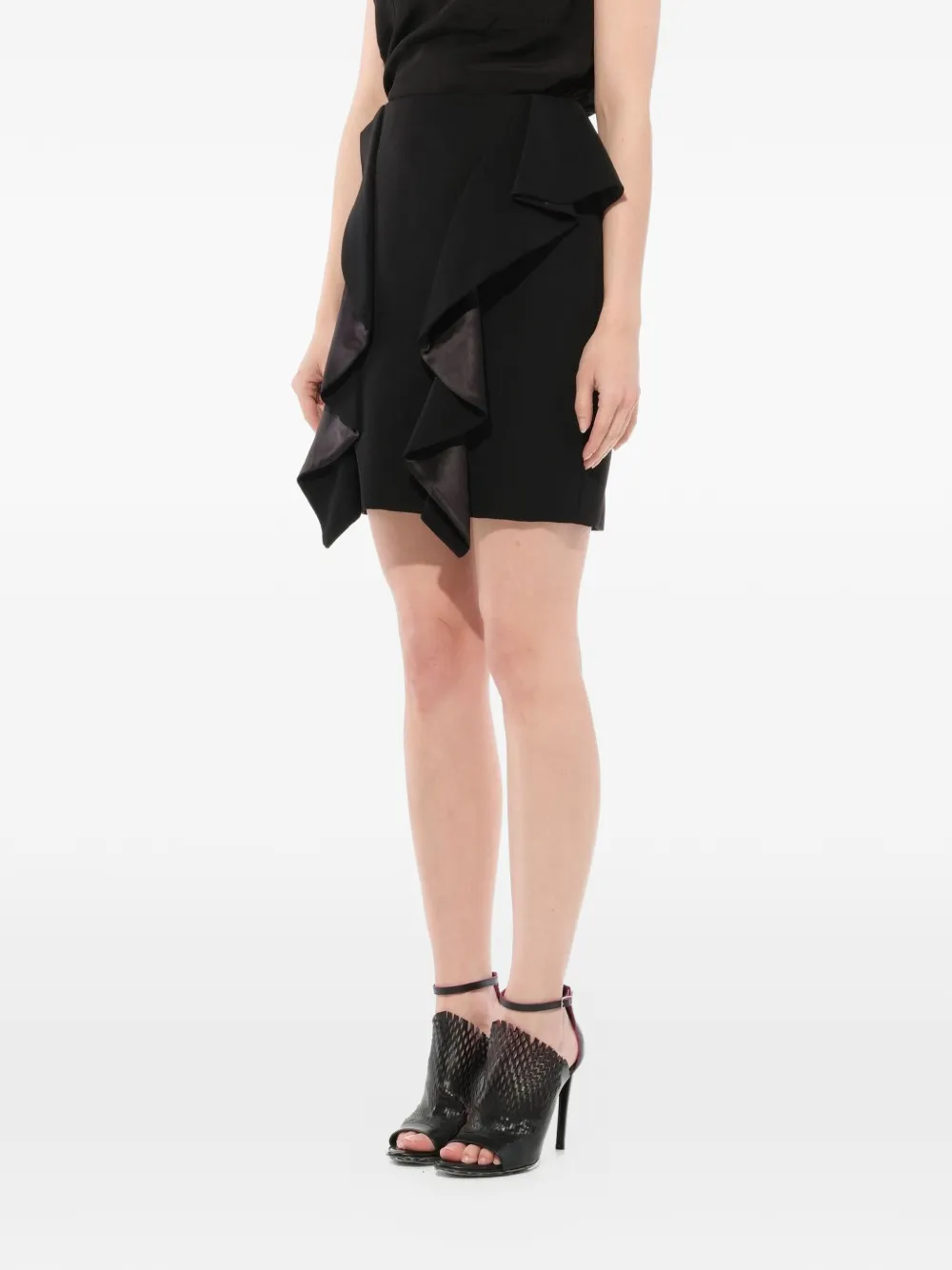  Givenchy Minirock Mit Einsatz   Schwarz 