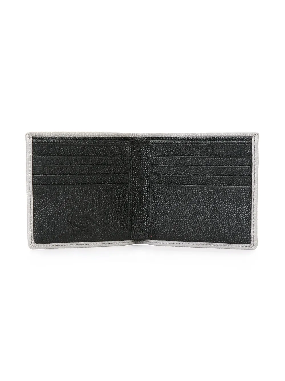 Tod's embossed line bi-fold wallet Grijs
