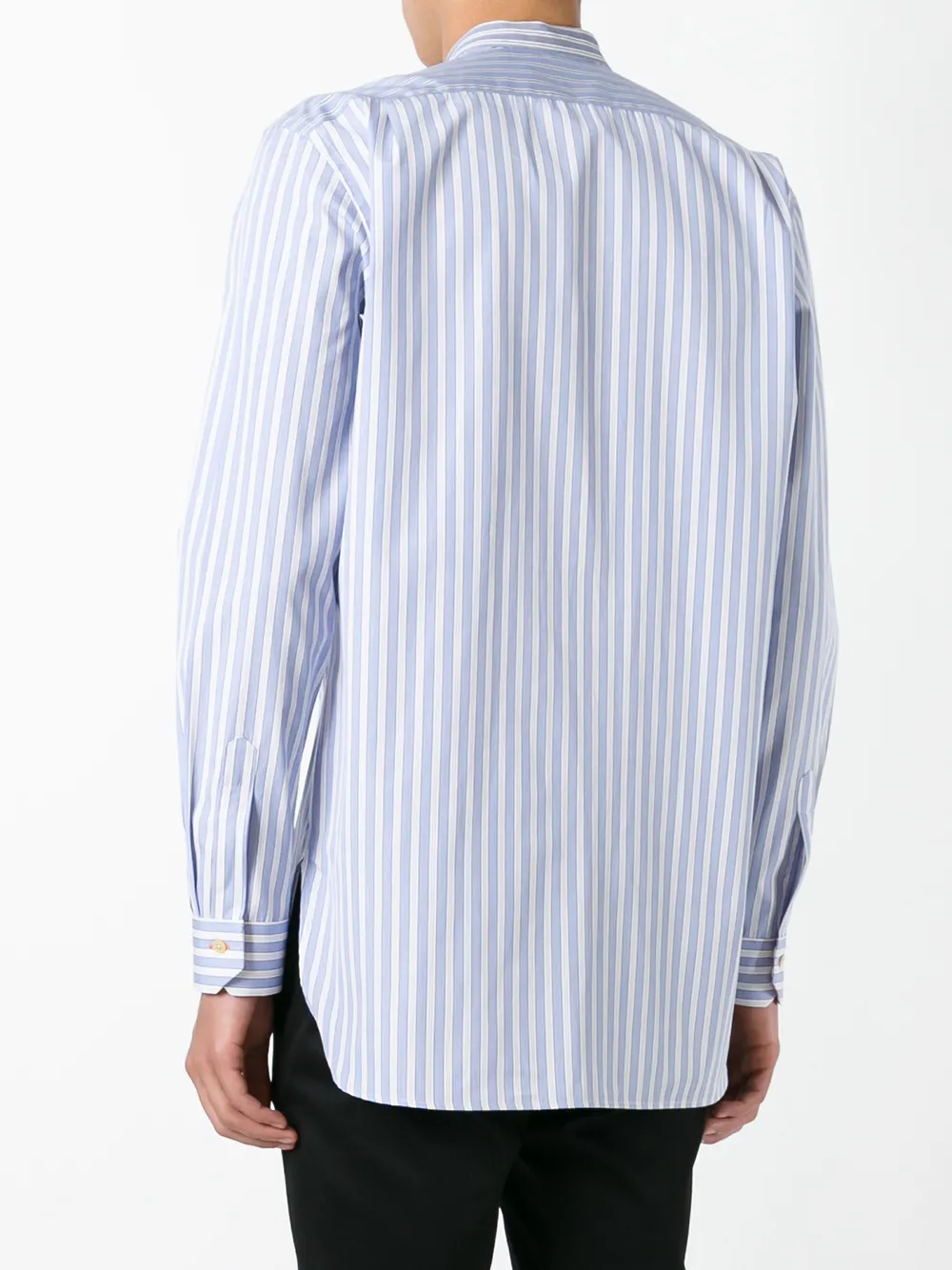 条纹直领衬衫