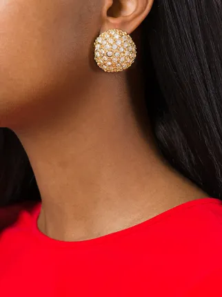 Yves Saint Lau Vintage Large Stud Earrings Farfetch Yves Saint Lau Vintage Large Stud Earrings