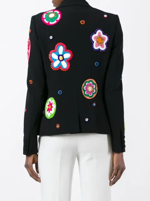 Moschino Flower Appliqué Blazer - Farfetch