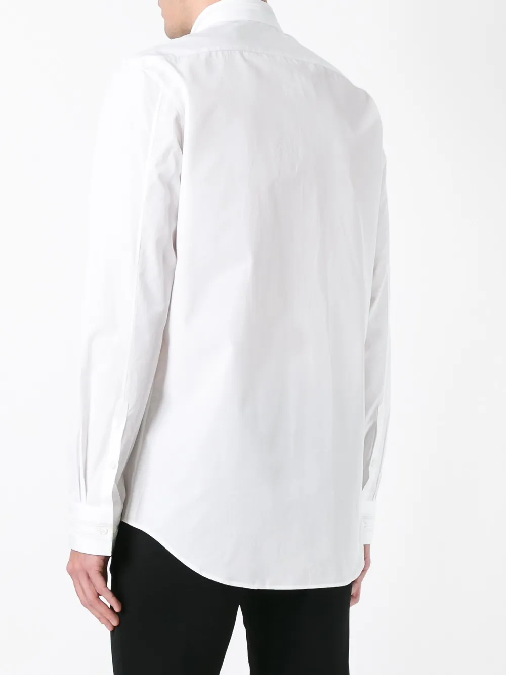 neil barrett 条纹刺绣领衬衫