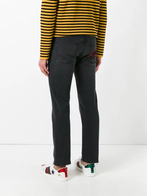 GUCCI panther patch jeans