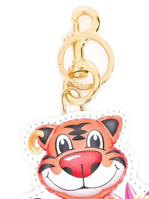 MOSCHINO MOSCHINO JEWELLED TIGER KEYRING - MULTICOLOUR