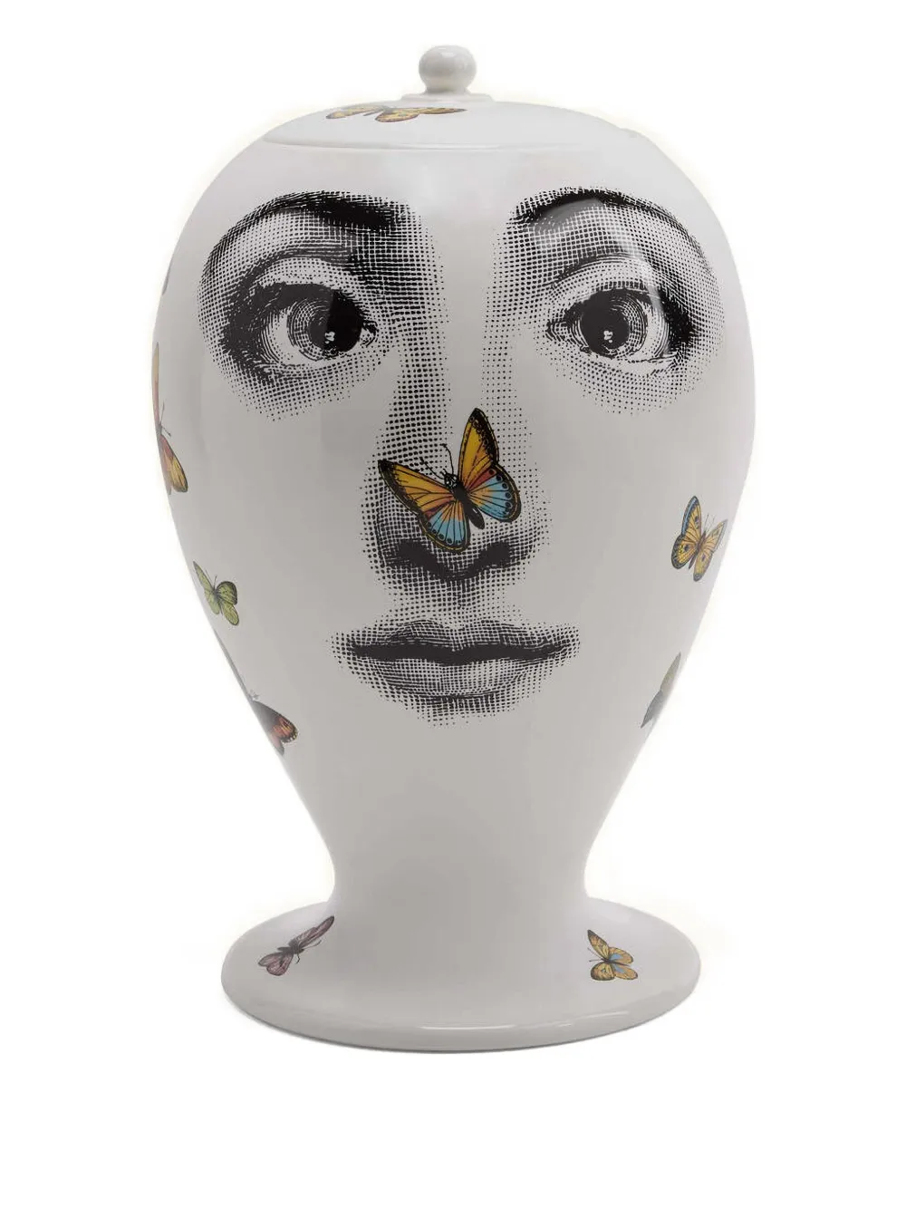 Fornasetti face print vase | White | Image 1