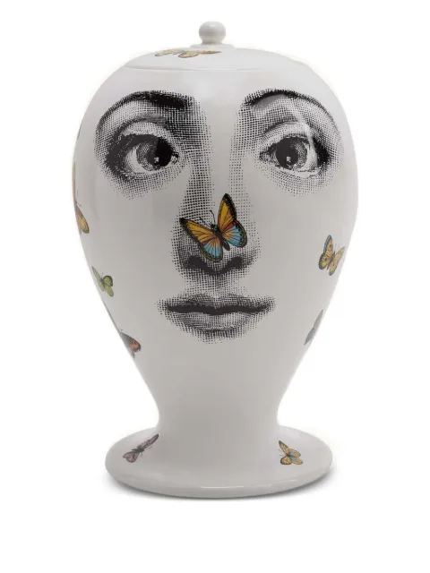 Fornasetti Vase mit Gesichts-Print