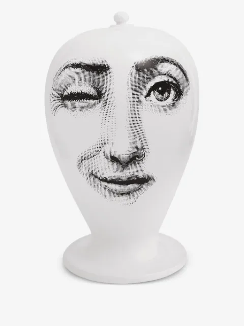 Fornasetti jarrón con rostro estampado