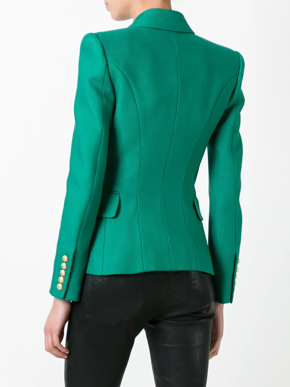 Balmain double breasted blazer Groen